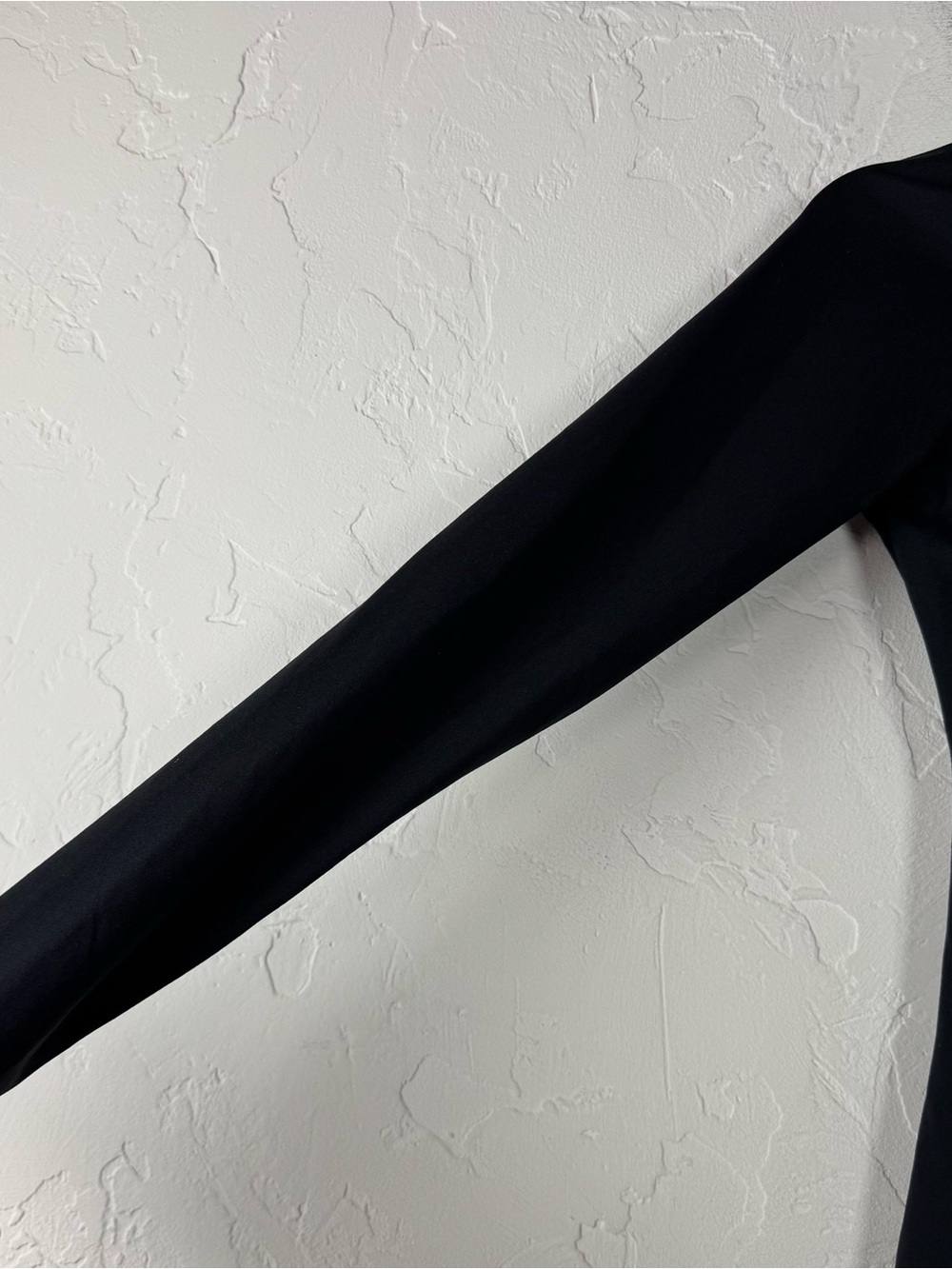 Spanx Bodysuit Scoop Neck Solid Black Knit Thong Shapewear Long Sleeve - Picture 3 of 10